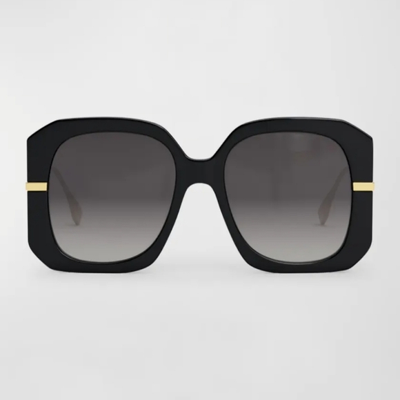 New FENDI FE40065I Fendigraphy Sunglasses Black / Gold - Picture 3 of 5